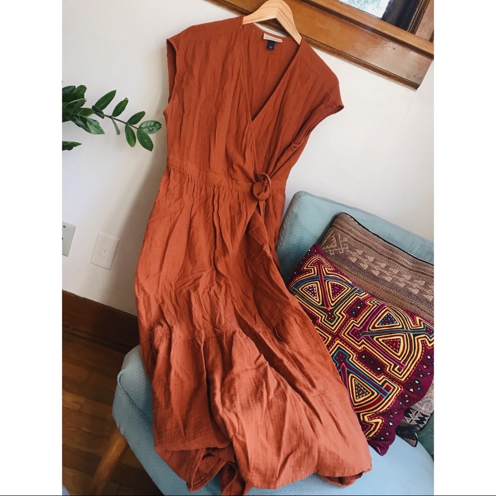 Universal Thread Maxi Dress Tie Waist Size Large